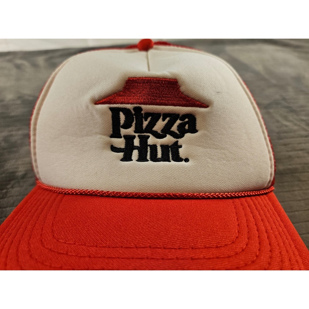 Vintage Pizza Hut Trucker Hat Otto Collection Red White Mesh Snapback Cap